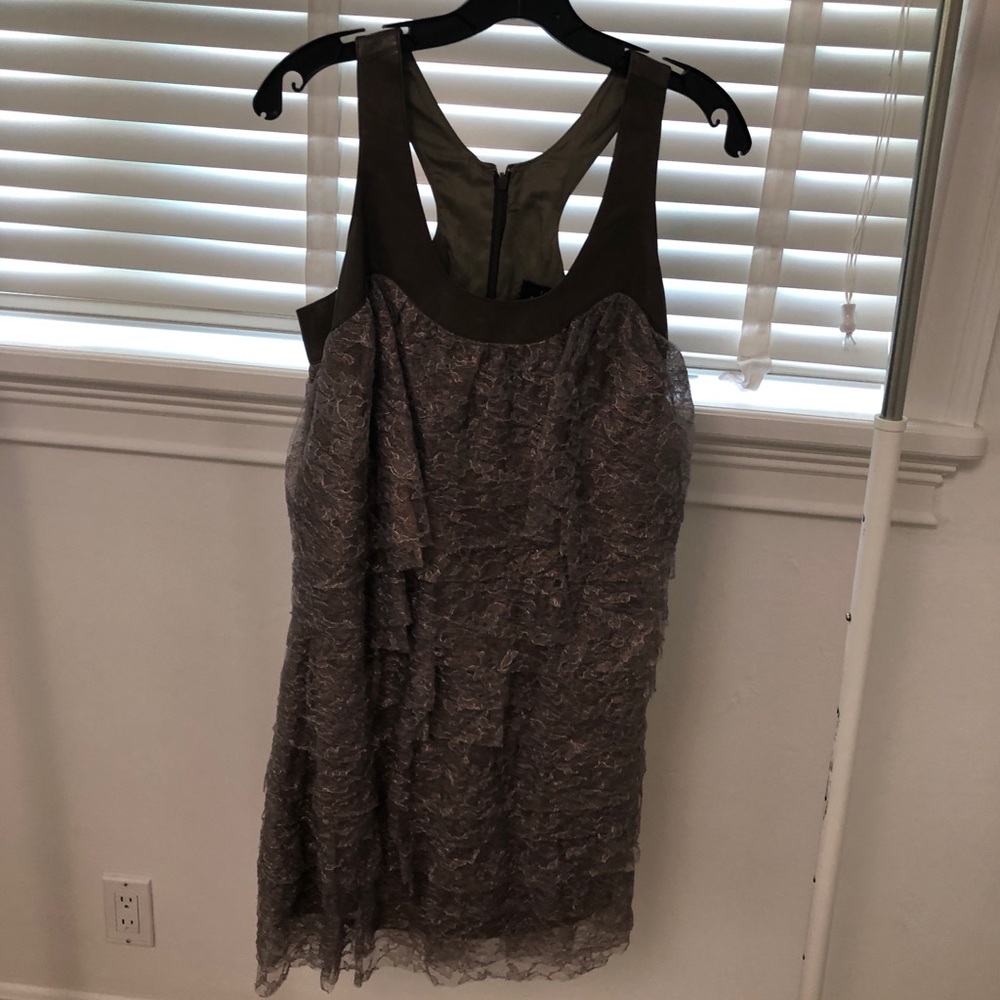 Robert Rodriguez size 6 leather and lace dress